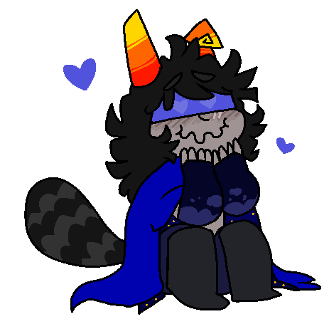 A GIF OF. ME SITTING ON THE FLOOR AND HOLDING. MY FACE. TAIL WAGGING AS I THINK. ABOUT MY PARTNER